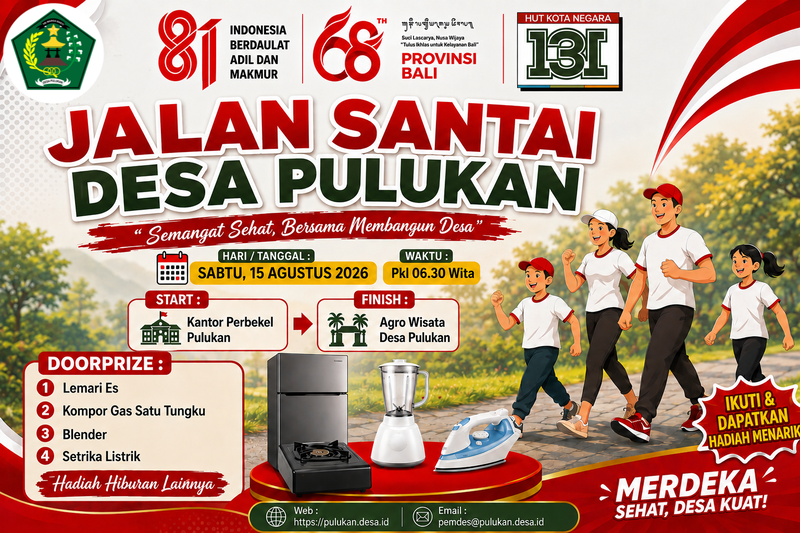 Kegiatan Jalan Santai Desa Pulukan